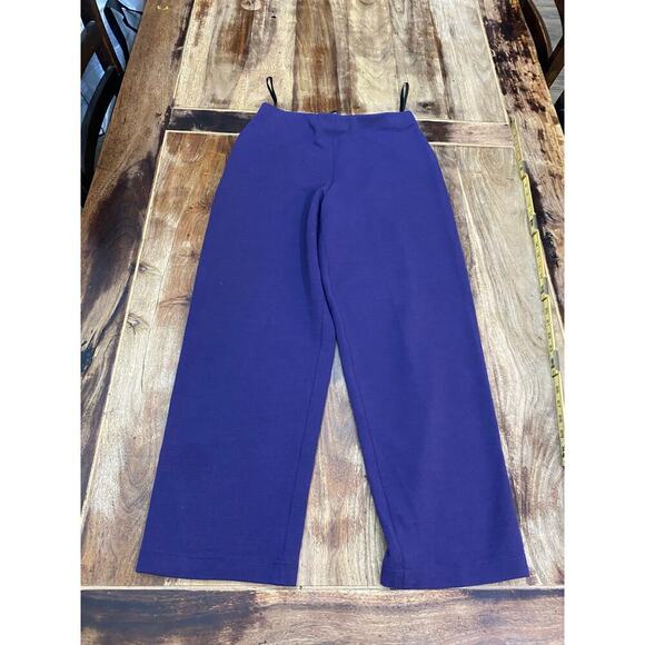 Eileen Fisher Petite Purple Pull On Wide Leg Pants Size PM - Picture 1 of 4